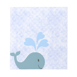 Bloc-note Graphique mignon de baleine bleue
