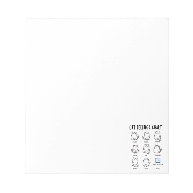 Bloc-note Graphique Sentiments de chat (Devant)