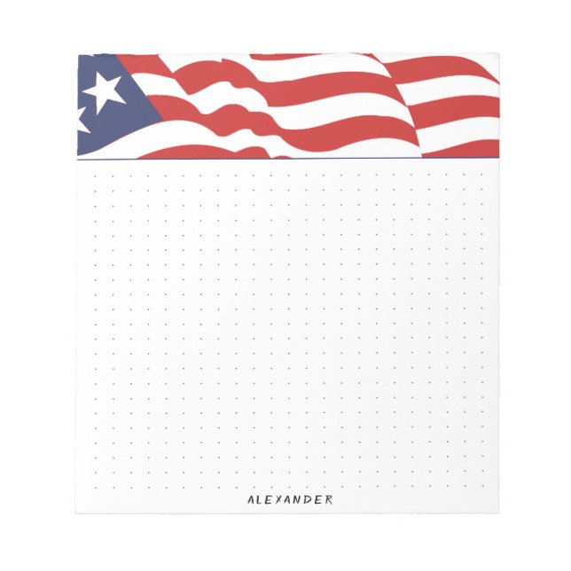 Bloc-note Graphisme de drapeau américain pour la fête de l'i (Devant)