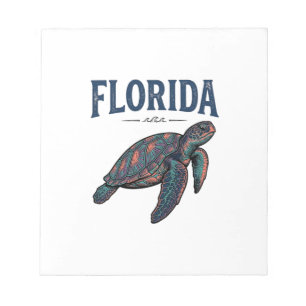 Bloc-note Graphisme de gravure vintage de tortue marine de F