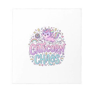 Bloc-note Graphisme de produit pastel mignon chaos licorne c