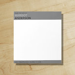 Bloc-note Gras Simple Minimal Gris De la part de<br><div class="desc">Un bloc-notes contemporain moderne pour le minimaliste. La typographie audacieuse et mémorable se marie bien avec le mélange de typographie dans un appariement chic de classique en noir et de gris élégant. Simple raffiné. ---------------- DETAILS DU PRODUIT : Taille : 5, 5" x 6" (Métrique approximatif : 13, 97 cm...</div>