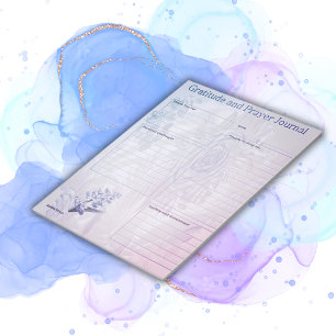Bloc-note Gratitude et pages de prière pourpre