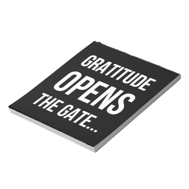 Bloc-note Gratitude ouvre la citation inspirante Gate (Tourné)
