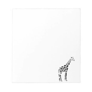 Bloc-note Gravure du bois vintage de girafe