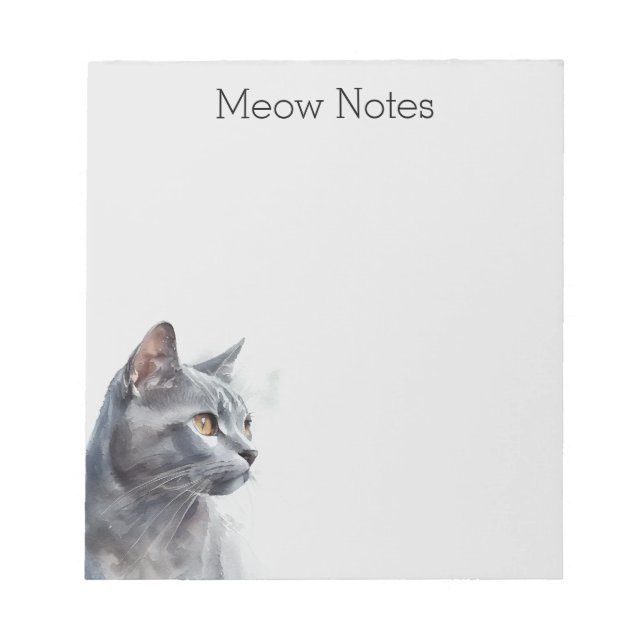 Bloc-note Gray Kitty Chat (Devant)