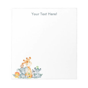 Bloc-note Gray Mint Watercolor Cute
