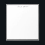 Bloc-note Gray Simple Modern<br><div class="desc">Gray Simple Modern Professional Border Notepad</div>