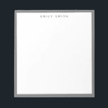 Bloc-note Gray Simple Modern<br><div class="desc">Gray Simple Modern Professional Border Notepad</div>