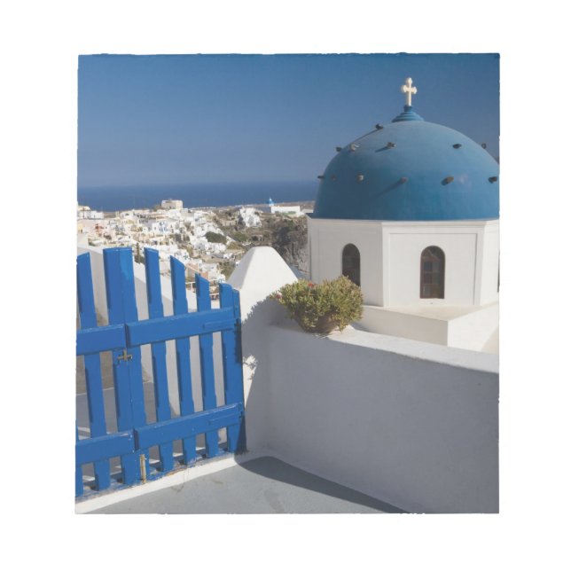 Bloc-note Grèce et île grecque de Santorin depuis le (Devant)