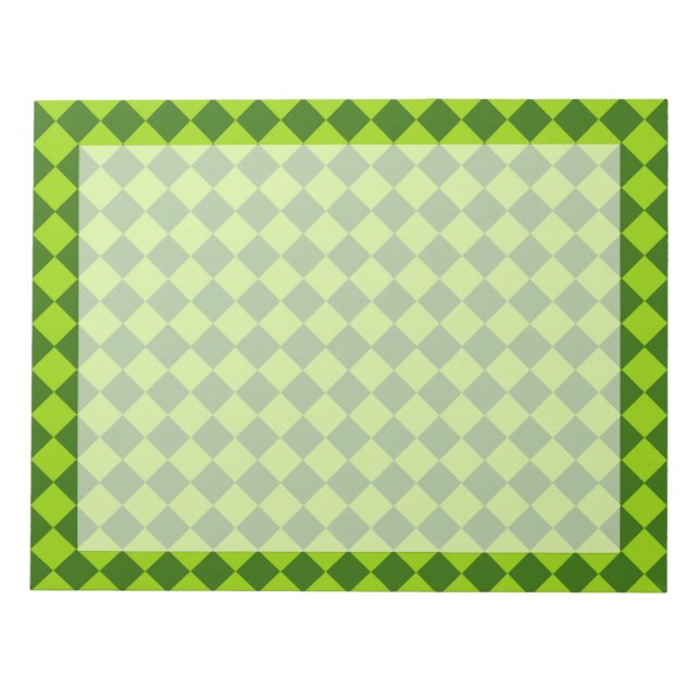 Bloc-note Green Combination Diamond Motif par STaylor (Devant)