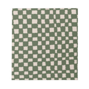 Bloc-note Green Grey À damiers tableau de bord Motif élégant