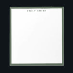 Bloc-note Green Simple Modern<br><div class="desc">Green Simple Modern Professional Border Notepad</div>