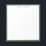Bloc-note Green Simple Modern<br><div class="desc">Green Simple Modern Professional Border Notepad</div>