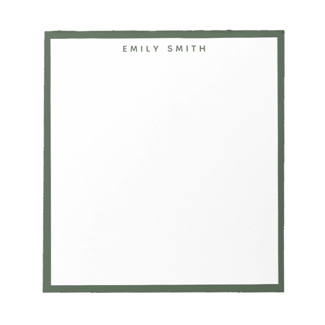 Bloc-note Green Simple Modern (Devant)