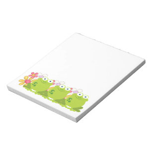 Bloc-note Grenouille mignonne et fleurs