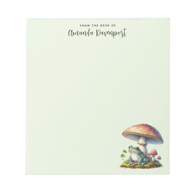 Bloc-note Grenouille sous un champignon Mignon Nature (Devant)