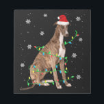 Bloc-note greyhound christmas light cute santa greyhound<br><div class="desc">greyhound christmas light cute santa greyhound</div>