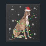 Bloc-note greyhound christmas light cute santa greyhound<br><div class="desc">greyhound christmas light cute santa greyhound</div>