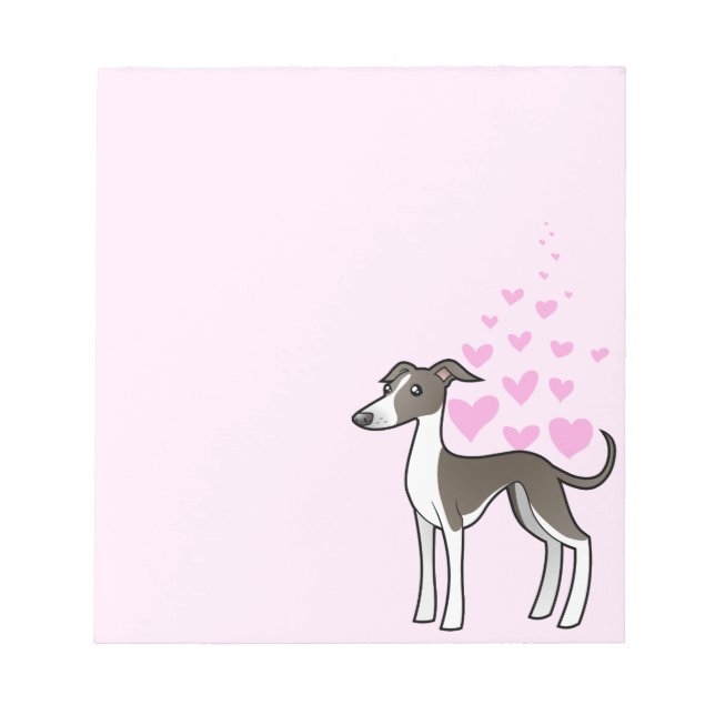 Bloc-note Greyhound / Whippet / Grise italienne (Devant)