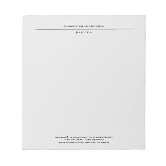 Bloc-note Gris clair simple uni professionnel