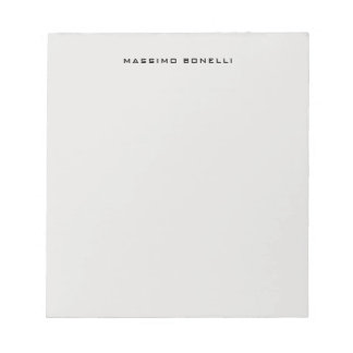 Bloc-note Gris Platine Minimaliste Moderne Lisible