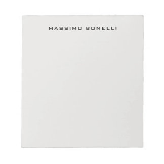 Bloc-note Gris Platine Minimaliste Moderne Lisible