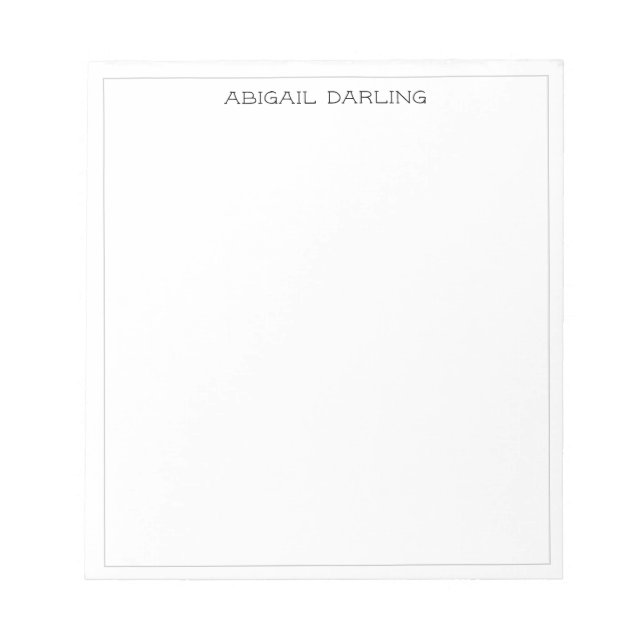 Bloc-note Gris Simple Moderne Professionnel Bord Mince (Devant)