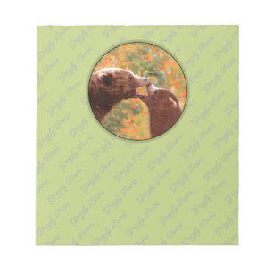 Bloc-note Grizzly Bear Maman et Cub Peinture Faune Art