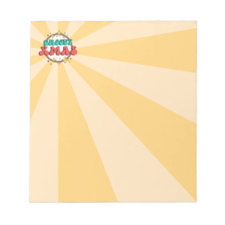 Bloc-note Groovy Xmas retro cartoon text sign