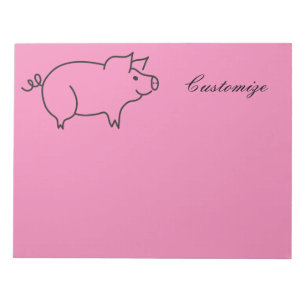 Bloc-note Gros tonnerre d'animal de porc