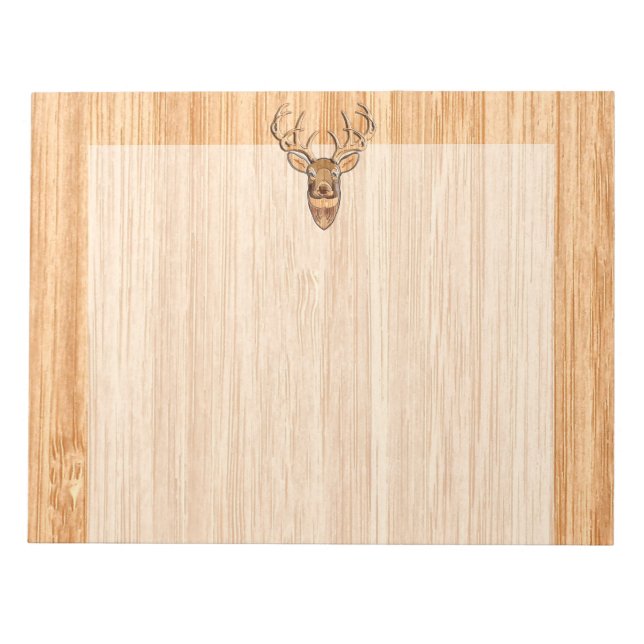 Bloc-note Grotte blanche Cerf de bois Grain style graphique (Devant)