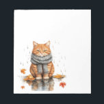 Bloc-note Grumpy Orange Cat in Rain<br><div class="desc">Grumpy Orange Cat in Rain</div>