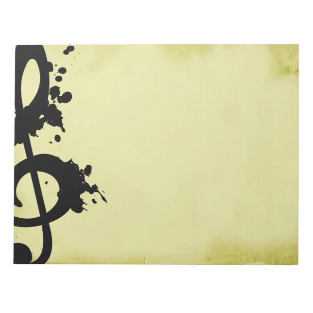 Bloc-note Grunge Treble Clef (Devant)