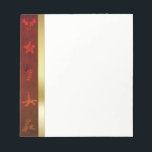 Bloc-note Grungy Vintage Gold Christmas<br><div class="desc">Illustration de Noël moderne et abstraite : Un papier doré avec une bordure sur un arrière - plan rouge-vert grinçant avec des éléments de Noël.</div>