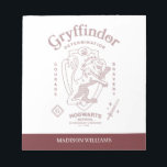 Bloc-note GRYFFINDOR™ Determination Courage Bravery Crest<br><div class="desc">Show your house pride with this bold Gryffindor™ crest design, celebrating the values that define the bravest of witches and wizards. Featuring the iconic lion standing proudly before a shield, this striking artwork highlights Gryffindor’s core traits — Courage, Determination, and Bravery — in a powerful, vintage-inspired layout. The rich house...</div>