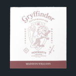 Bloc-note GRYFFINDOR™ Determination Courage Bravery Crest<br><div class="desc">Show your house pride with this bold Gryffindor™ crest design, celebrating the values that define the bravest of witches and wizards. Featuring the iconic lion standing proudly before a shield, this striking artwork highlights Gryffindor’s core traits — Courage, Determination, and Bravery — in a powerful, vintage-inspired layout. The rich house...</div>