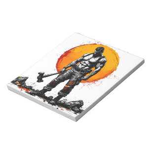 Bloc-note guerrier barbare médiéval imaginaire hummer force