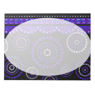 Bloc-note Guirlande ARTdeco violet bleu + votre couleur de f