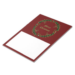 Bloc-note Guirlande de Noël gothique personnalisée