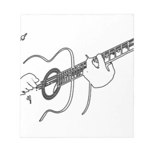 Bloc-note guitare acoustique