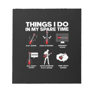 Bloc-note Guitare Guitariste Addicité Musique Guitariste Ann