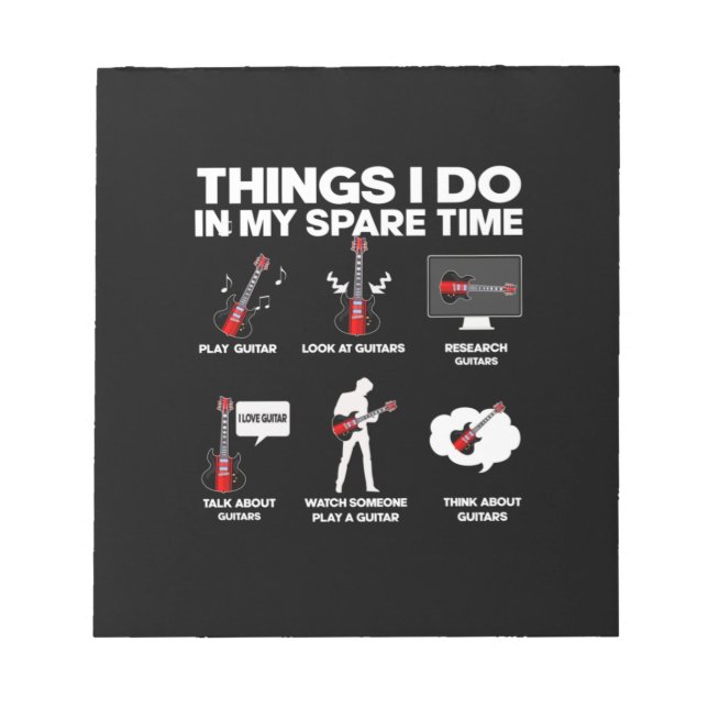 Bloc-note Guitare Guitariste Addicité Musique Guitariste Ann (Devant)