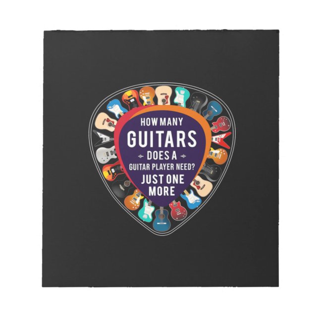Bloc-note Guitariste Combien de guitares Anniversaire (Devant)