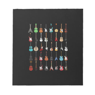 Bloc-note Guitariste Guitare instrument de musique Rock et R