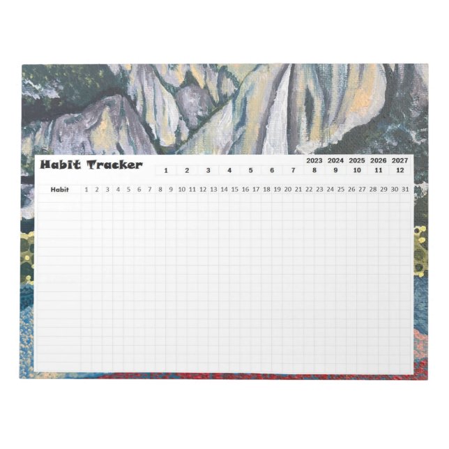 Bloc-note Habit Tracker Parc national Yosemite (Devant)