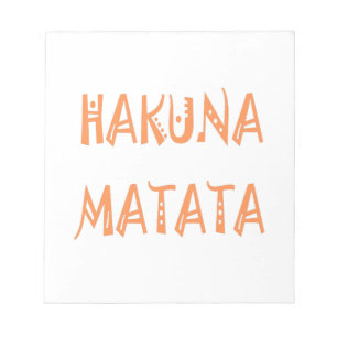 Bloc-note Hakuna Matata - Art Tribal Africain