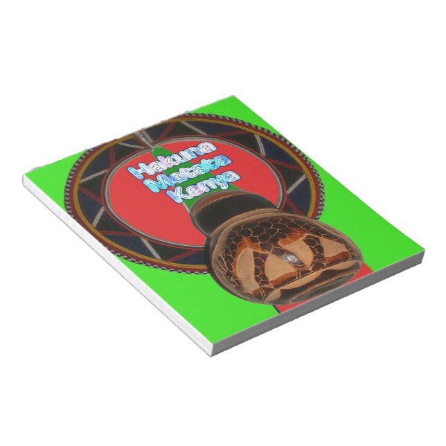 Bloc-note Hakuna Matata Kenya Art Personnaliser d'impression (Incliné)