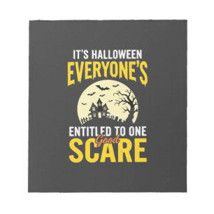 Bloc-note Halloween à tous intitulé un modèle de peur_1