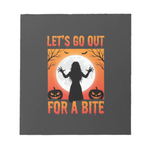 Bloc-note Halloween Allons Sortir Pour Une Morsure Horreur